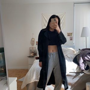 Aritzia Wilfred Black Trench Coat